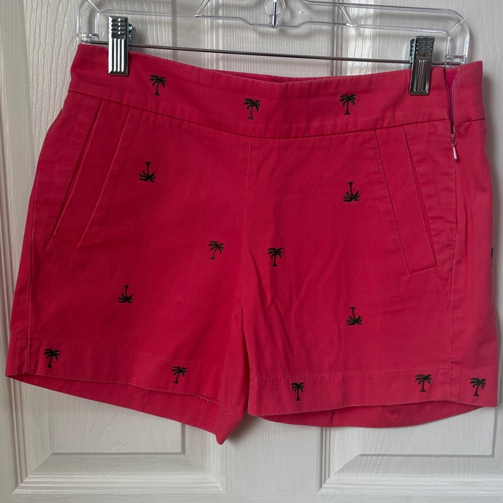 J. Crew Pink Palm-Embroidered Women's Jean Shorts